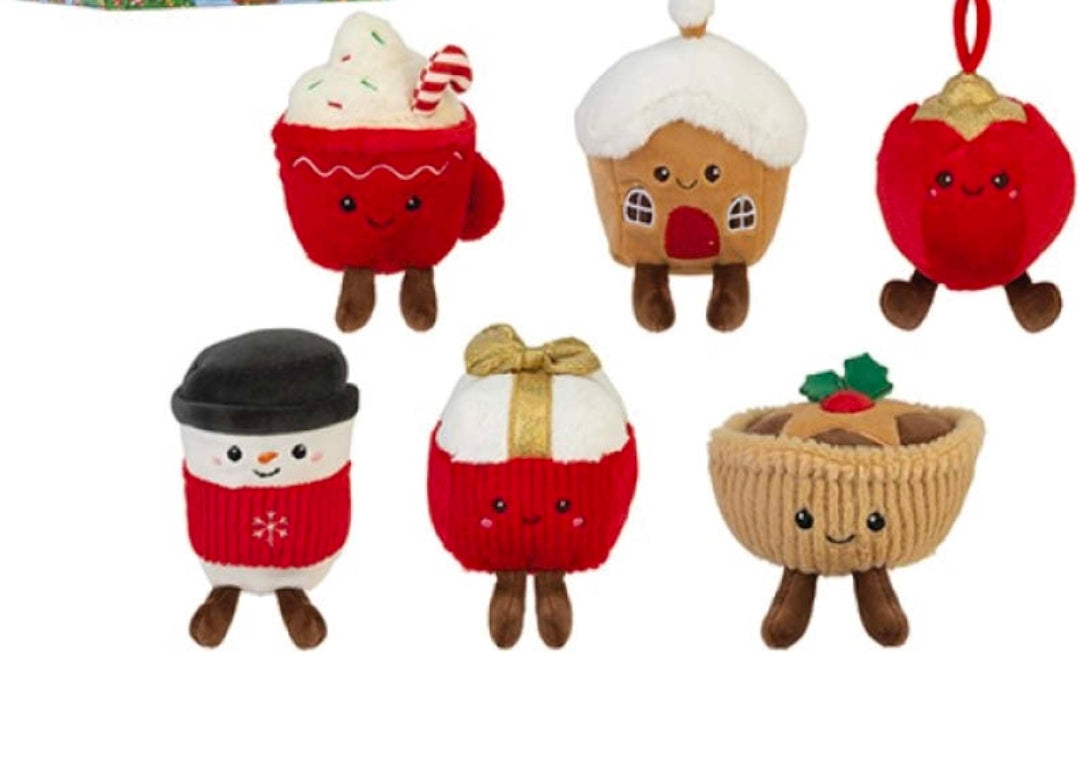 Christmas Plush Beanie Pals - all six characters