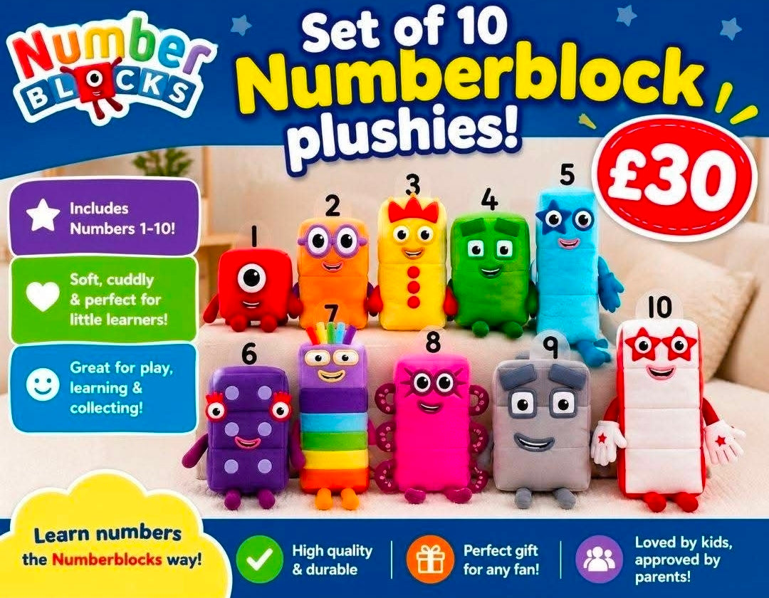 Numberblocks Plushies